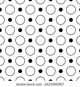 It is a large and small black circle.