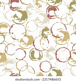 Large and small colored circles.