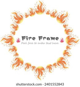 Large and small flame circular frames