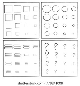 large and small geometric shapes