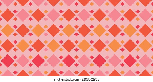 Rombos grandes y pequeños de color rosa-naranja. Adecuado para el embalaje, impresión, decoración y diseño elegante.