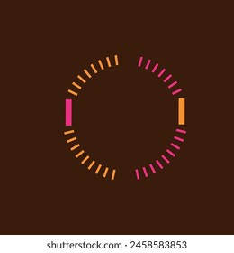 large and small stripes in orange and pink
