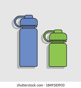 large and small thermos bottles that function to keep the water temperature like hot water