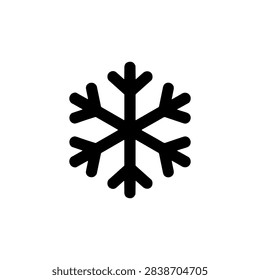 Large Snowflake Cold Weather Solid Icon