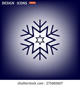 large  snowflake. icon. vector design