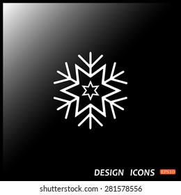 large  snowflake. icon. vector design