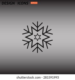 large  snowflake. icon. vector design