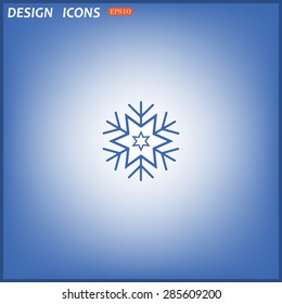 large  snowflake. icon. vector design