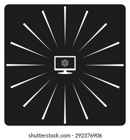 large  snowflake. icon. vector design