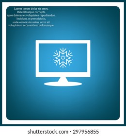 large  snowflake. icon. vector design