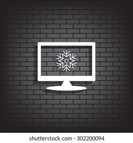 large  snowflake. icon. vector design