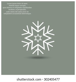 large  snowflake. icon. vector design