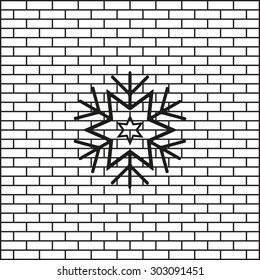 large  snowflake. icon. vector design