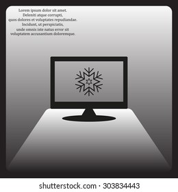 large  snowflake. icon. vector design