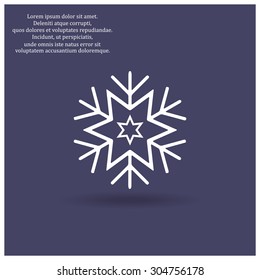 large  snowflake. icon. vector design