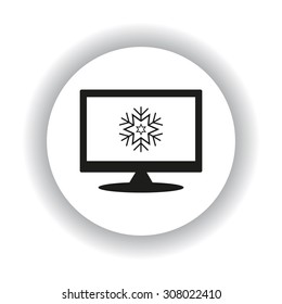 large  snowflake. icon. vector design