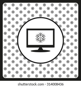 large  snowflake. icon. vector design