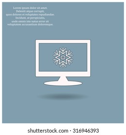 large  snowflake. icon. vector design