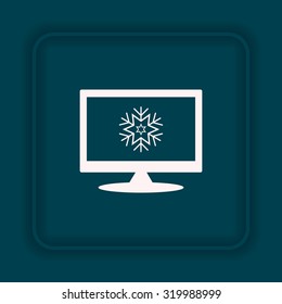 large  snowflake. icon. vector design