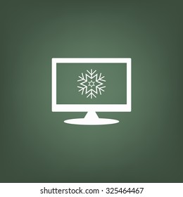 large  snowflake. icon. vector design