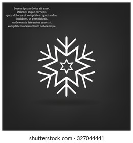 large  snowflake. icon. vector design