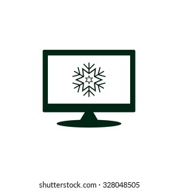 large  snowflake. icon. vector design