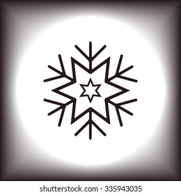 large  snowflake. icon. vector design