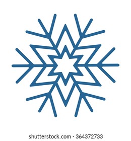 large  snowflake. icon, vector illustration. Flat design style