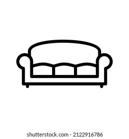 Large Sofa Line Black icon Design