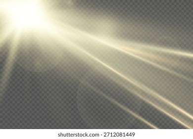 Grande estrella suave en tonos amarillos claros, dorados y blancos con suaves rayos brillantes sobre un fondo oscuro. Efecto de luz sutil y elegante.
