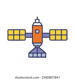 Large space satellite orbiting Earth for communication