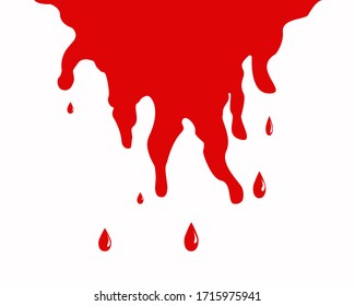 
A large splash of red liquid sticks to a vertical surface