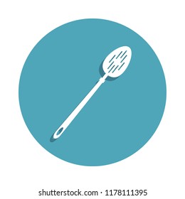 large spoon icon in badge style. One of kitchen tools collection icon can be used for UI, UX