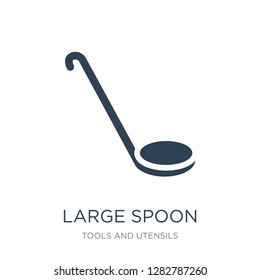large spoon icon vector on white background, large spoon trendy filled icons from Tools and utensils collection, large spoon vector illustration