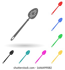 large spoon multi color style icon. Simple glyph, flat vector of kitchen tools icons for ui and ux, website or mobile application