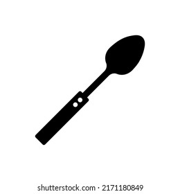 Large spoon vector isolated glyph icon. Kitchen appliances. Graph symbol for cooking web site design, logo, app, UI