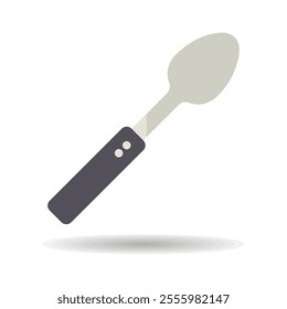 Large spoon vector isolated icon. Kitchen appliances. Graph symbol for cooking web site design, logo, app, UI