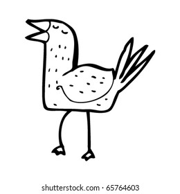 large squawking bird cartoon