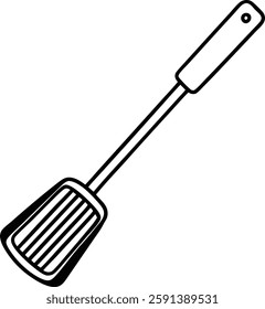 Large Stainless steel Kitchen spatula  vector art illustration