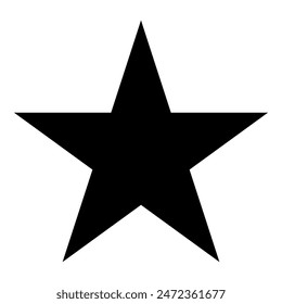 A large star symbol in the center. Isolated black symbol