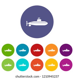 Large submarine icon. Simple illustration of large submarine vector icon for web.