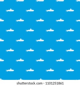 Large submarine pattern vector seamless blue repeat for any use