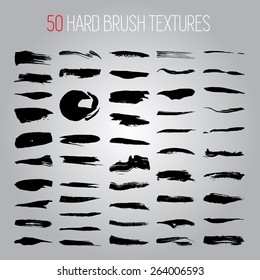 Large texture hard brush vector set