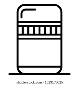 Large thermos icon. Outline large thermos vector icon for web design isolated on white background