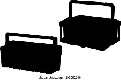 Large Tool Boxes. Vector Image.