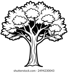 Large tree with dense foliage and mighty branch
