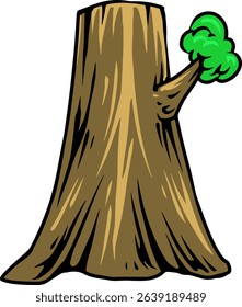 Large Tree Trunk Simple Illustration