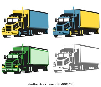Large  truck with container for load
