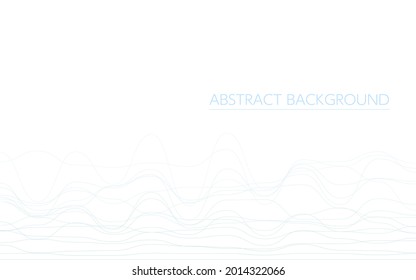 Large undulating line abstract background, blue line