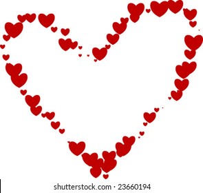 Large Vector Heart Made Hearts Stock Vector (Royalty Free) 23660194 ...